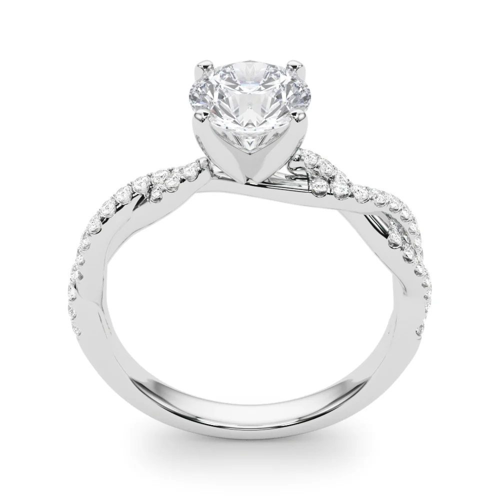 Twisting Diamond Adorned Engagement Ring - Image 42