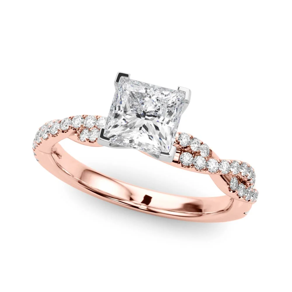 Twisting Diamond Adorned Engagement Ring - Image 95