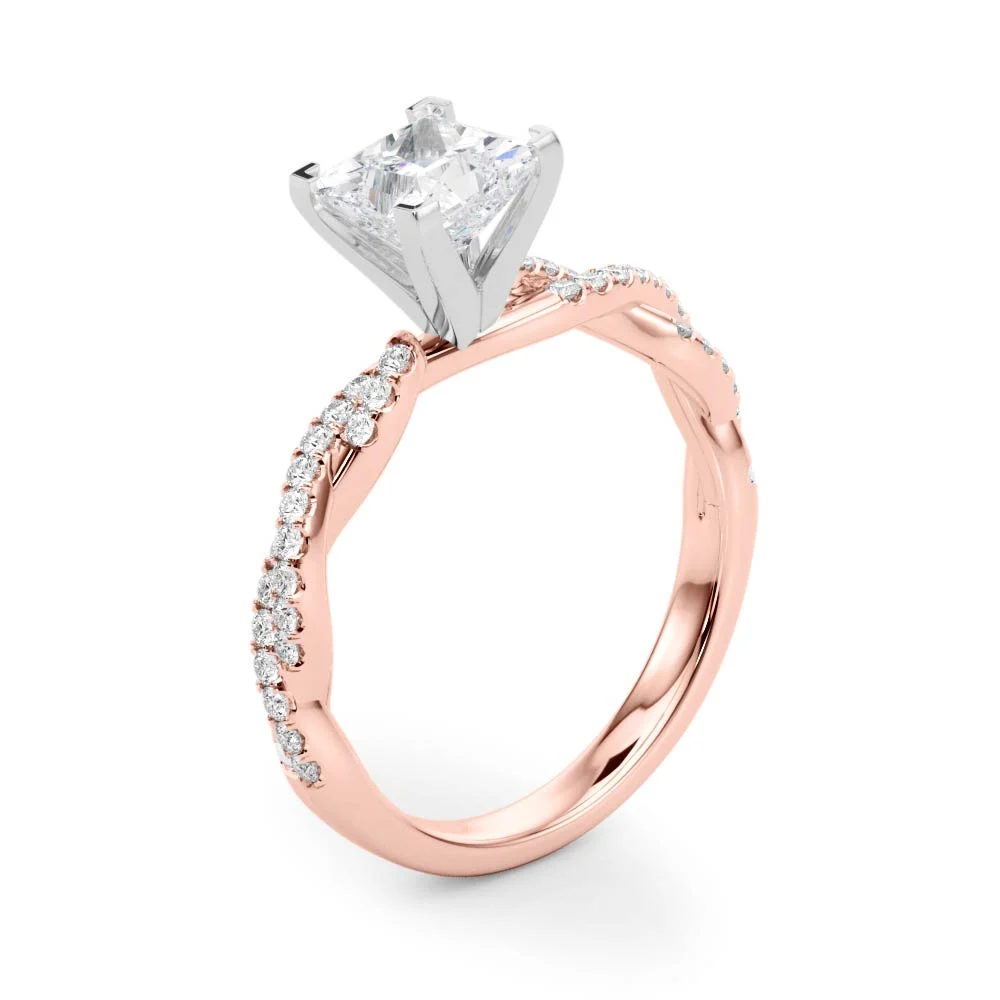 Twisting Diamond Adorned Engagement Ring - Image 122