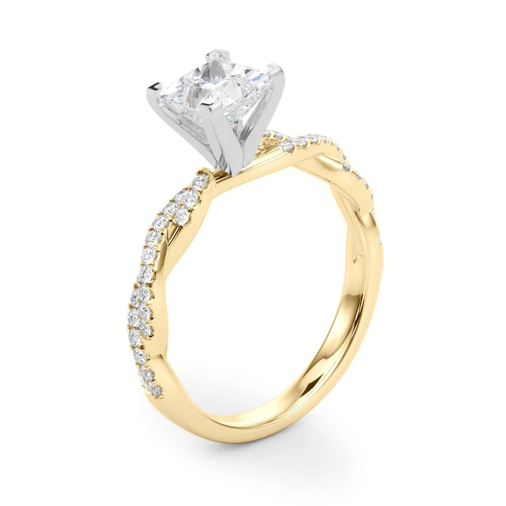 Twisting Diamond Adorned Engagement Ring - Image 79