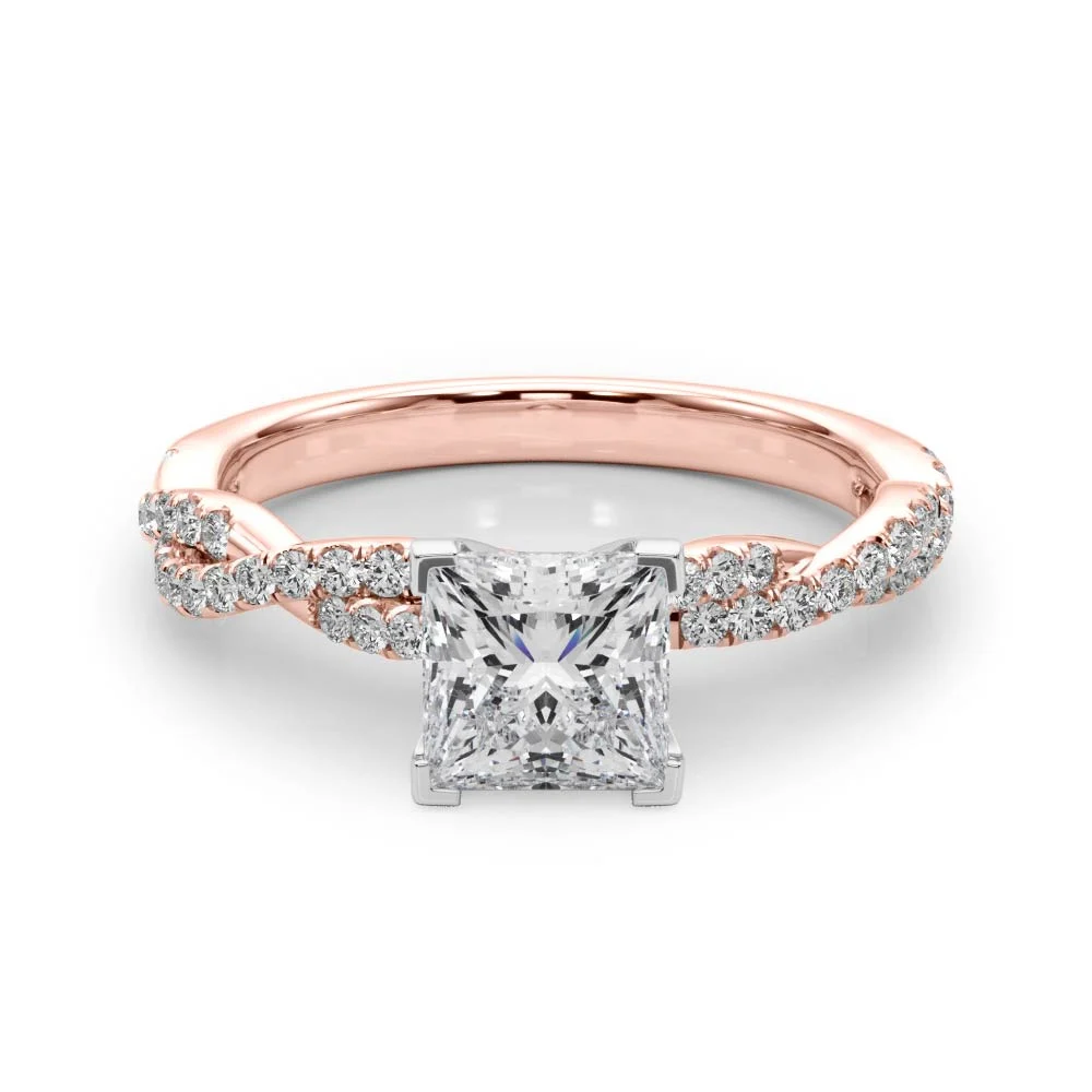 Twisting Diamond Adorned Engagement Ring - Image 113