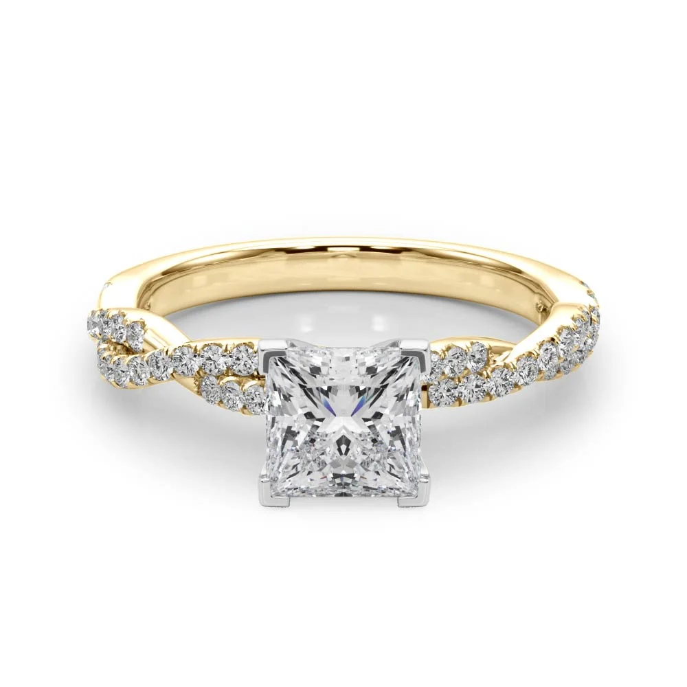 Twisting Diamond Adorned Engagement Ring - Image 70