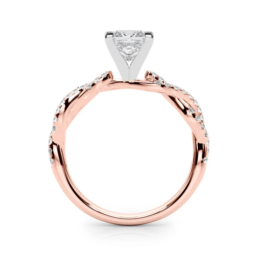 Twisting Diamond Adorned Engagement Ring - Image 104