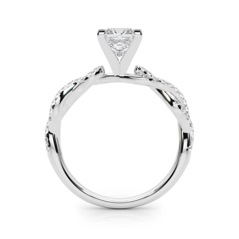 Twisting Diamond Adorned Engagement Ring - Image 18