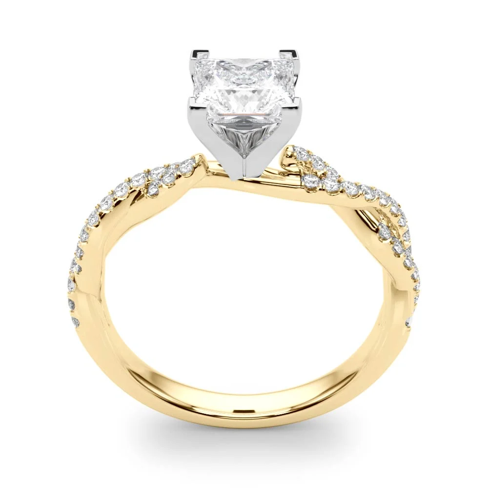 Twisting Diamond Adorned Engagement Ring - Image 86