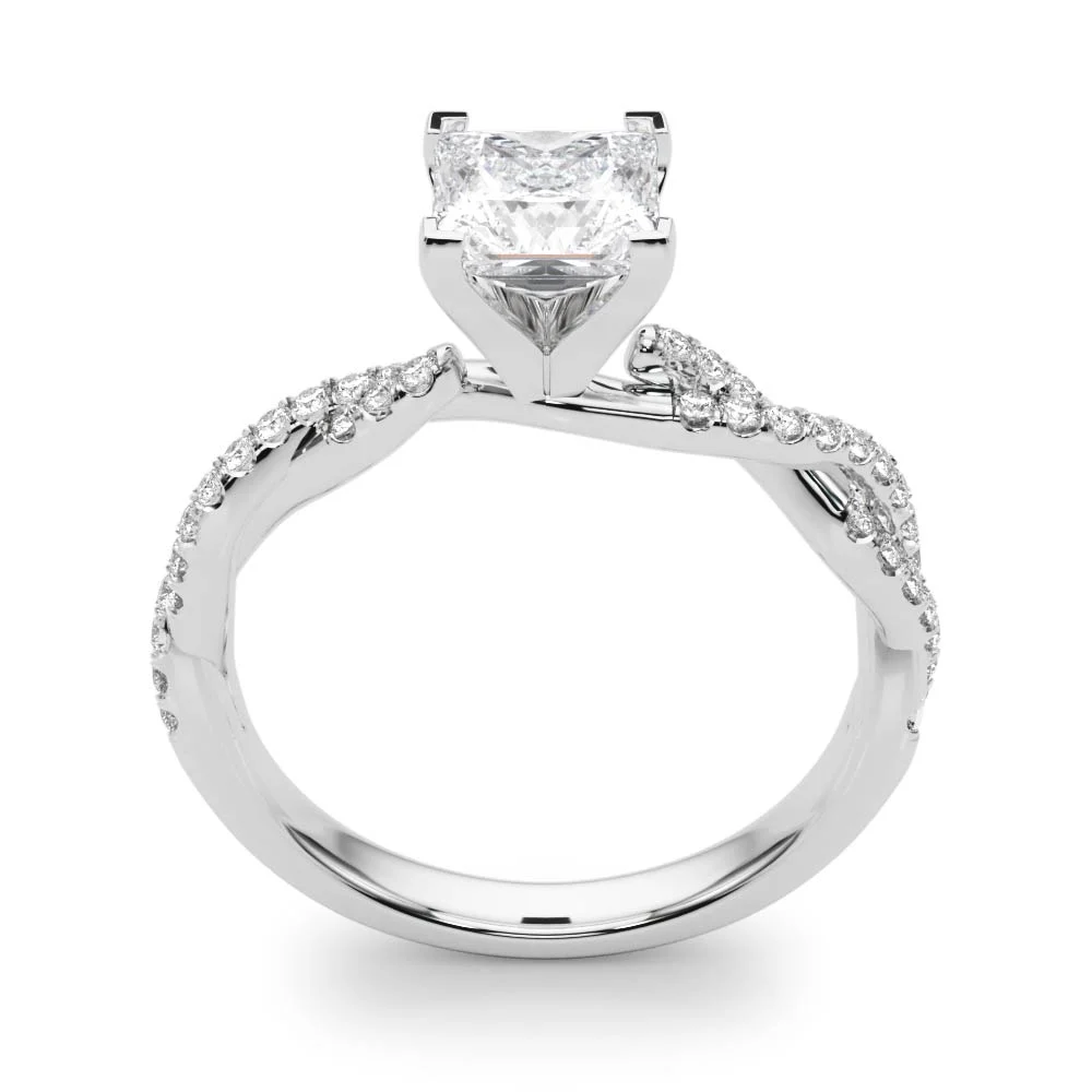 Twisting Diamond Adorned Engagement Ring - Image 43
