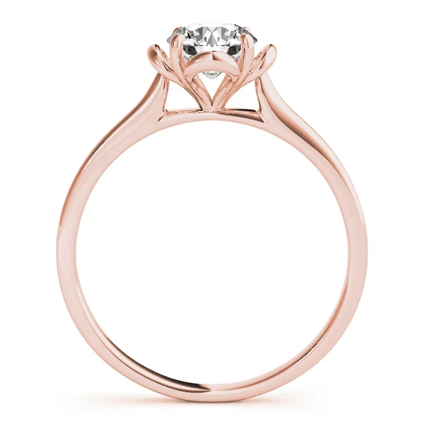 Solitaire Accented Cathedral Engagement Rings - Image 9