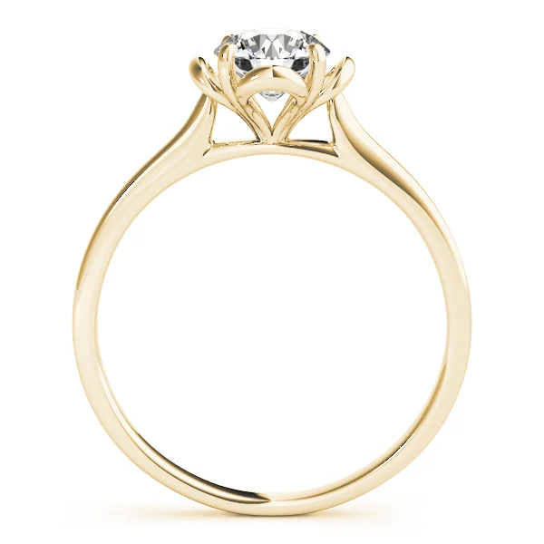 Solitaire Accented Cathedral Engagement Rings - Image 5