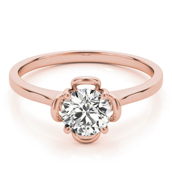 Solitaire Accented Cathedral Engagement Rings - Image 10