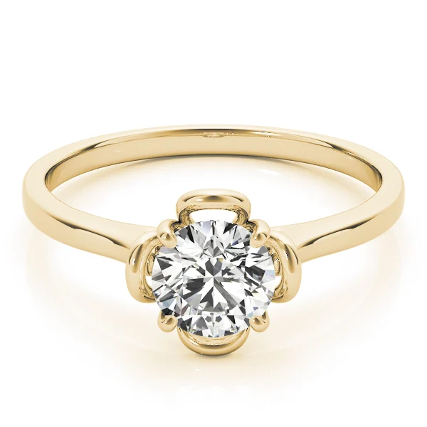 Solitaire Accented Cathedral Engagement Rings - Image 6