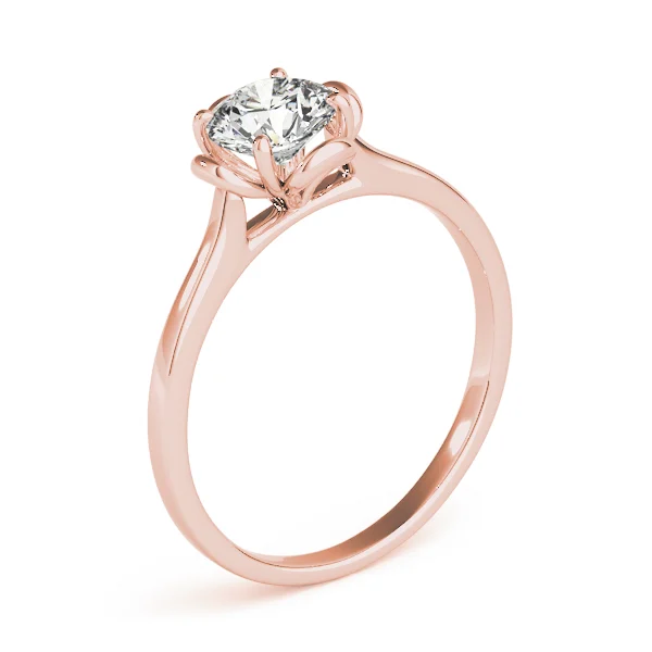 Solitaire Accented Cathedral Engagement Rings - Image 11