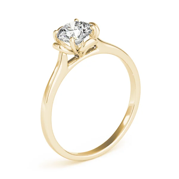 Solitaire Accented Cathedral Engagement Rings - Image 7