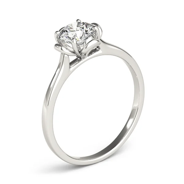 Solitaire Accented Cathedral Engagement Rings - Image 4
