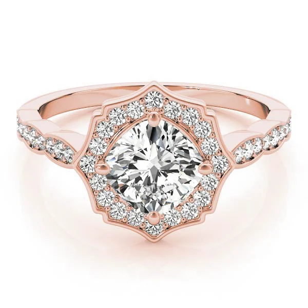 Scalloped Cushion Halo Ring - Image 12
