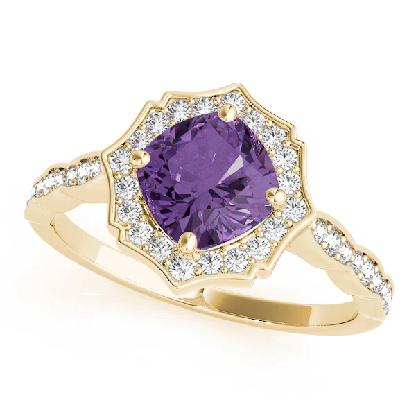 Scalloped Cushion Halo Ring - Image 17