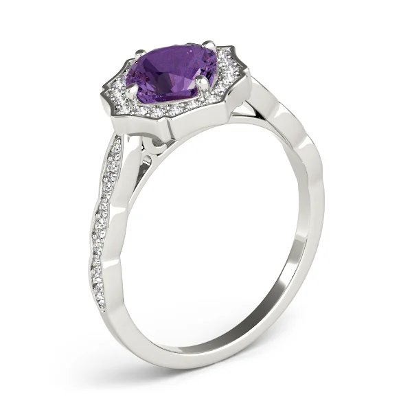 Scalloped Cushion Halo Ring - Image 16