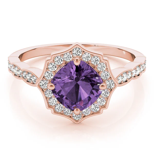 Scalloped Cushion Halo Ring - Image 23