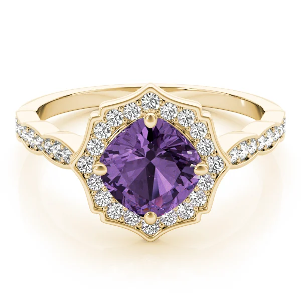 Scalloped Cushion Halo Ring - Image 19