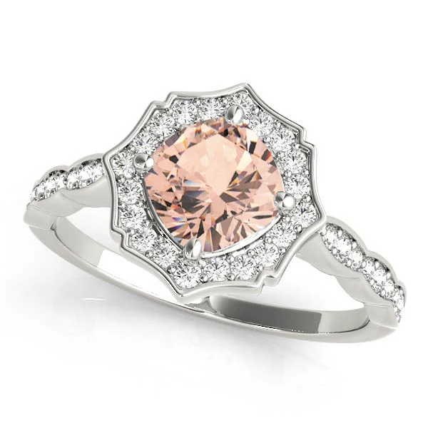 Scalloped Cushion Halo Ring - Image 13