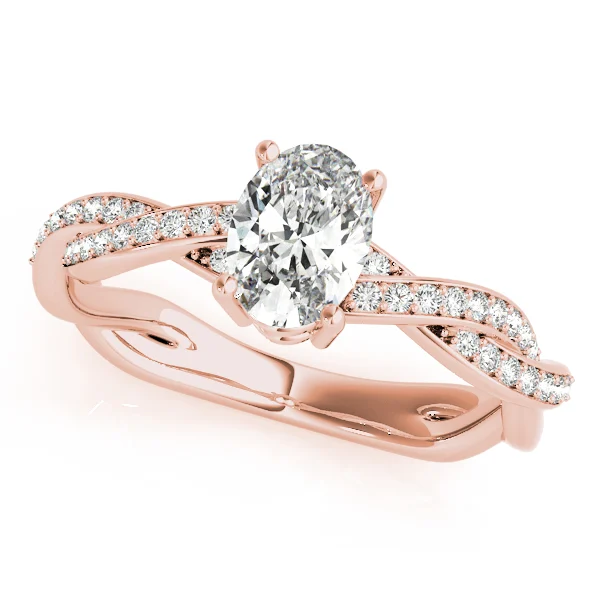 Double Row Twisted Shank Engagement Ring - Image 9