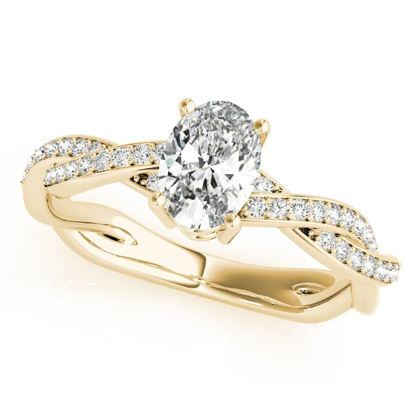 Double Row Twisted Shank Engagement Ring - Image 5
