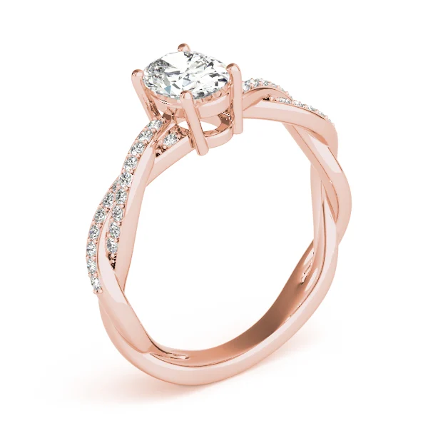 Double Row Twisted Shank Engagement Ring - Image 12