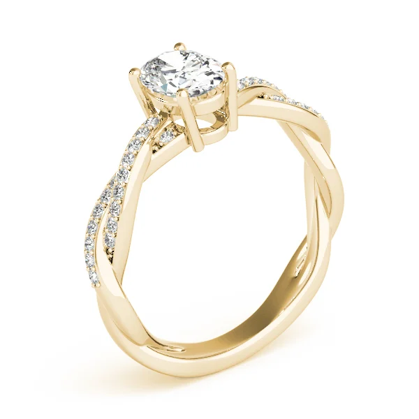 Double Row Twisted Shank Engagement Ring - Image 8
