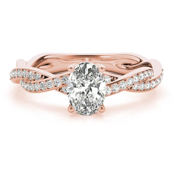 Double Row Twisted Shank Engagement Ring - Image 11