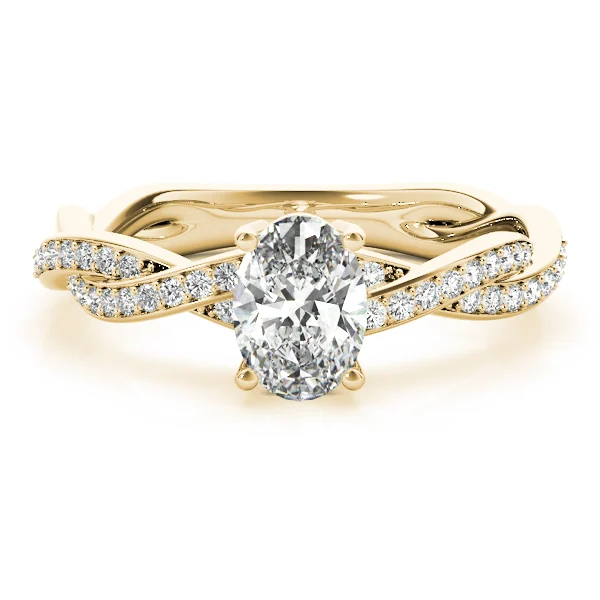 Double Row Twisted Shank Engagement Ring - Image 7