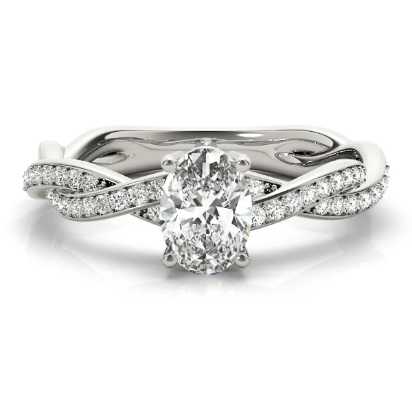 Double Row Twisted Shank Engagement Ring - Image 3