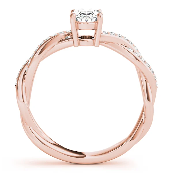 Double Row Twisted Shank Engagement Ring - Image 10