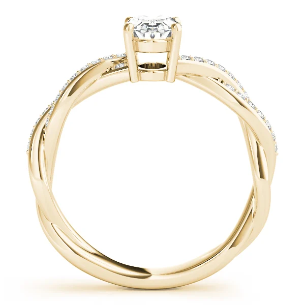 Double Row Twisted Shank Engagement Ring - Image 6