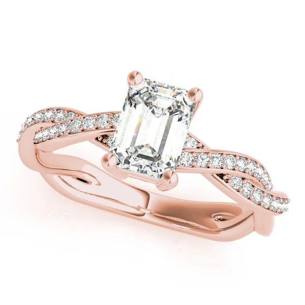 Emerald-Cut Braided Shank Multi-Row Engagement Rings - Image 19