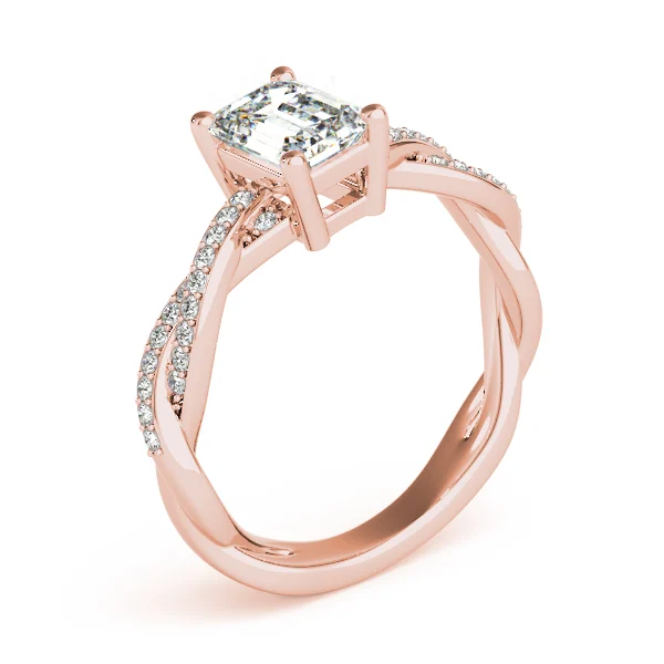 Emerald-Cut Braided Shank Multi-Row Engagement Rings - Image 22