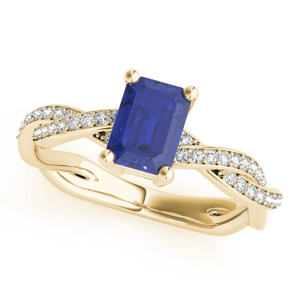 Emerald-Cut Braided Shank Multi-Row Engagement Rings - Image 15