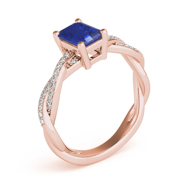 Emerald-Cut Braided Shank Multi-Row Engagement Rings - Image 27