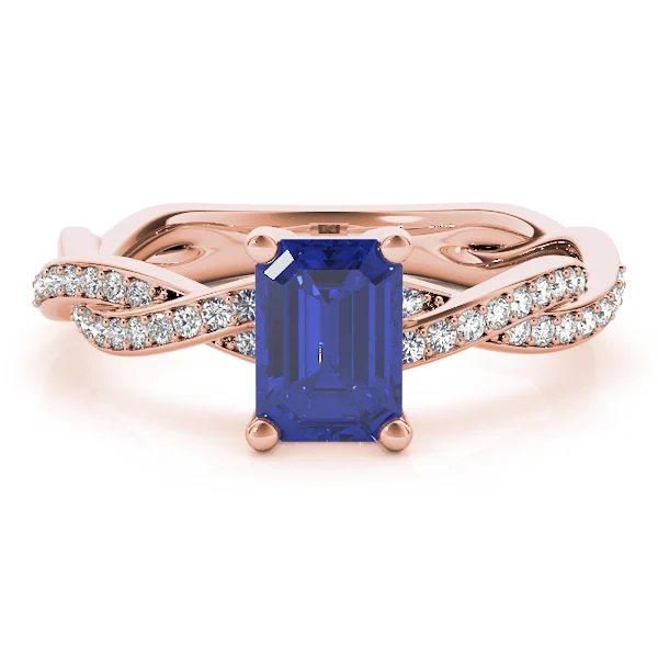 Emerald-Cut Braided Shank Multi-Row Engagement Rings - Image 26