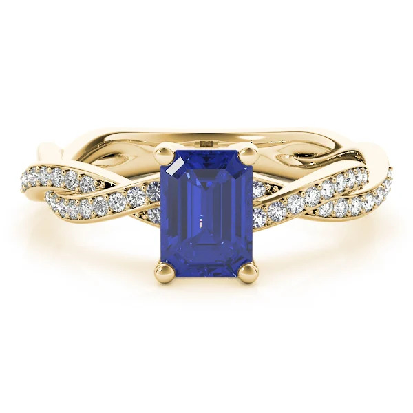Emerald-Cut Braided Shank Multi-Row Engagement Rings - Image 17