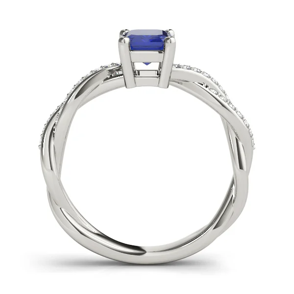 Emerald-Cut Braided Shank Multi-Row Engagement Rings - Image 7