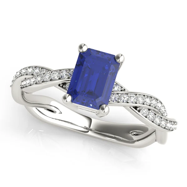 Emerald-Cut Braided Shank Multi-Row Engagement Rings - Image 6