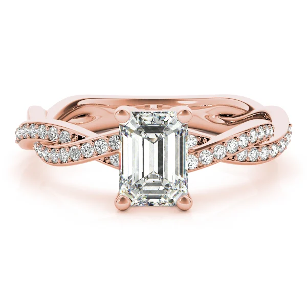 Emerald-Cut Braided Shank Multi-Row Engagement Rings - Image 21