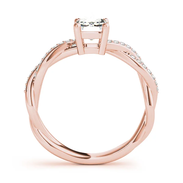 Emerald-Cut Braided Shank Multi-Row Engagement Rings - Image 20