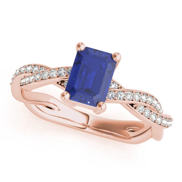 Emerald-Cut Braided Shank Multi-Row Engagement Rings - Image 23