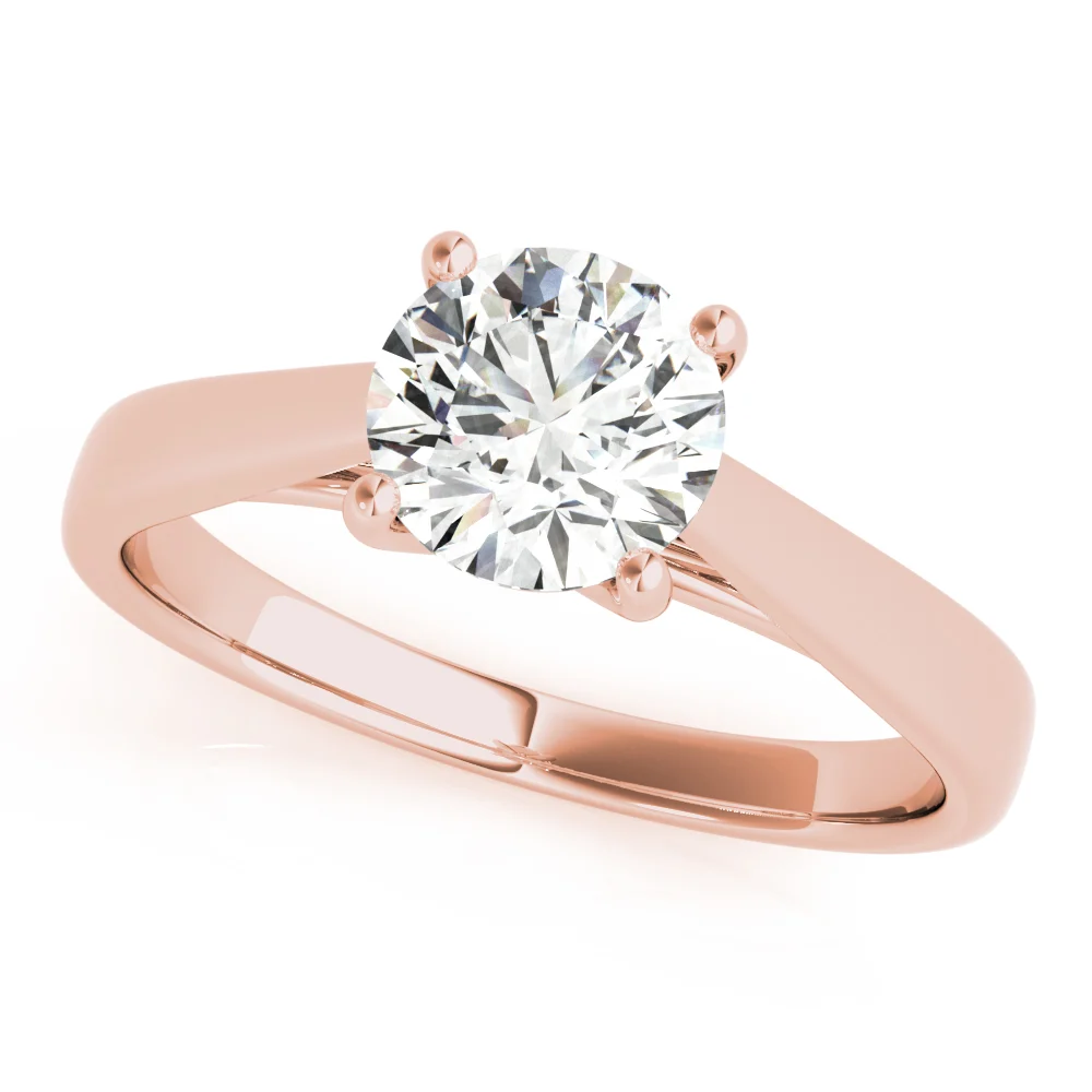 4-Prong Cathedral Solitaire Engagement Ring - Image 11