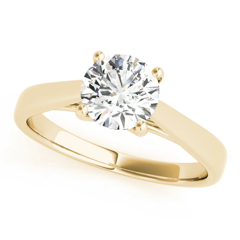 4-Prong Cathedral Solitaire Engagement Ring - Image 6