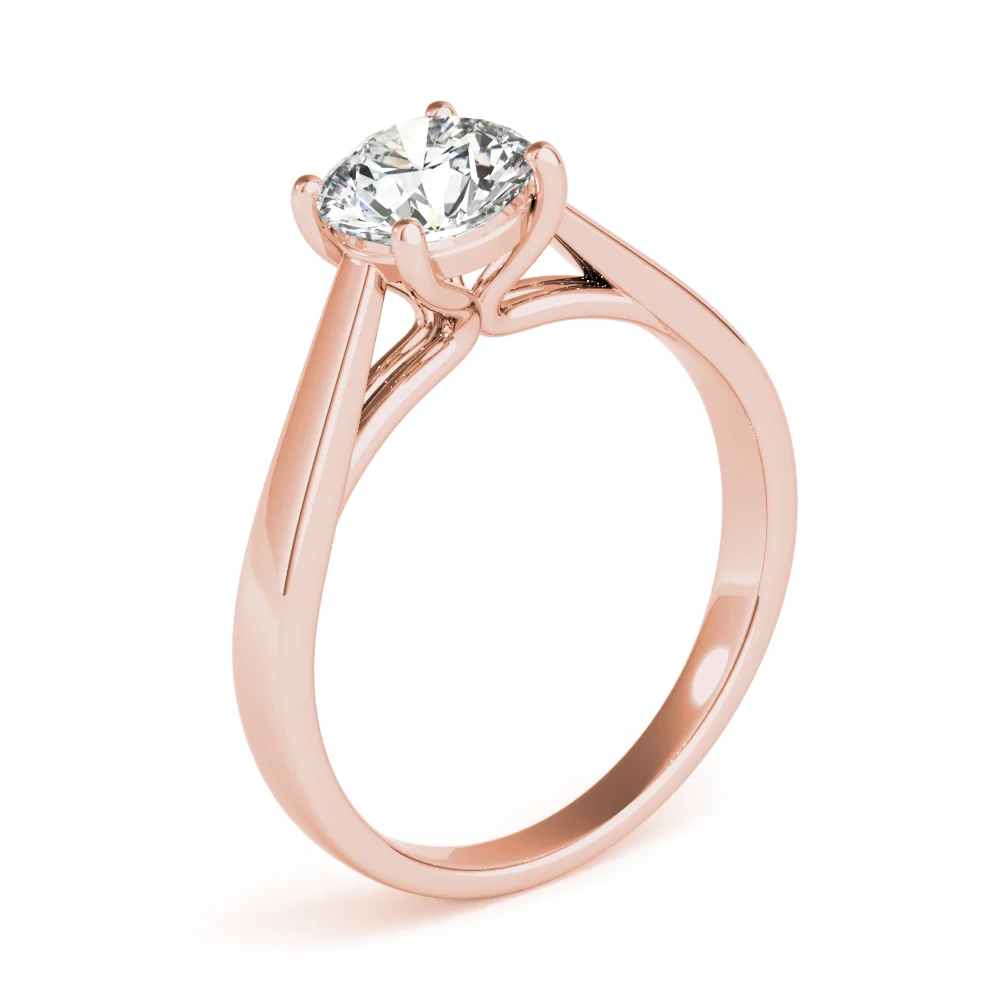 4-Prong Cathedral Solitaire Engagement Ring - Image 14