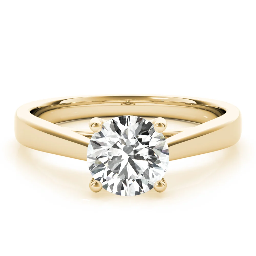4-Prong Cathedral Solitaire Engagement Ring - Image 8