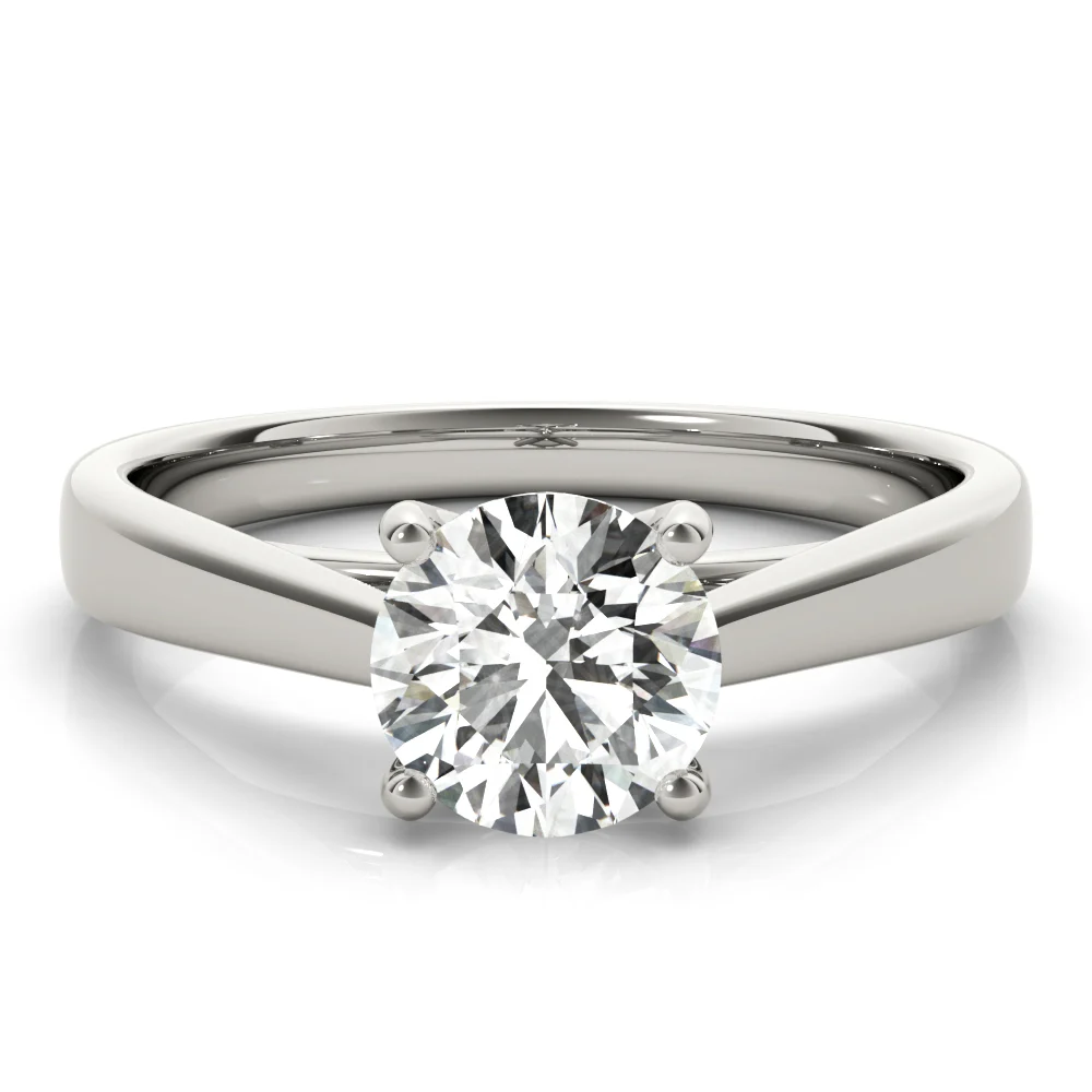 4-Prong Cathedral Solitaire Engagement Ring - Image 3