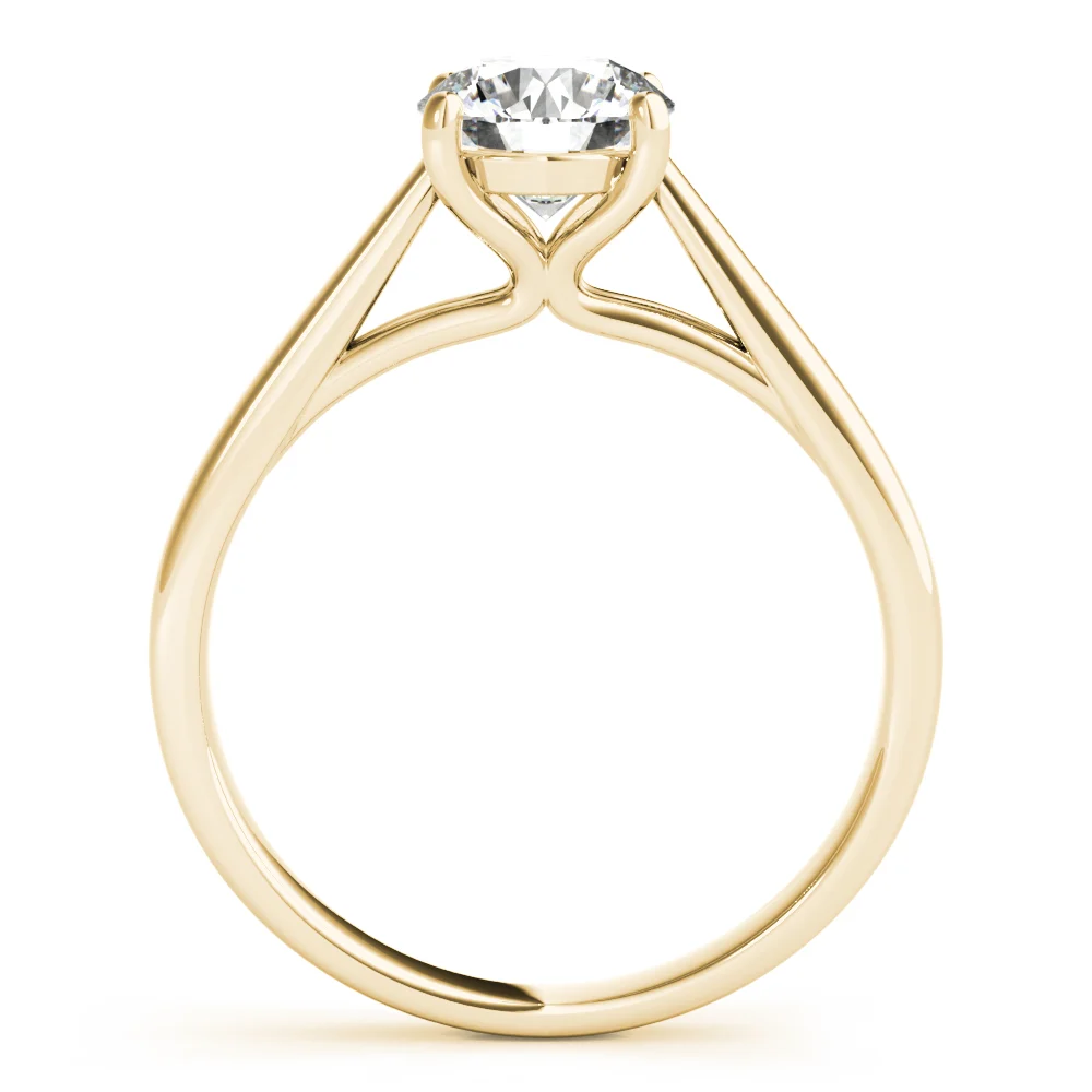 4-Prong Cathedral Solitaire Engagement Ring - Image 7