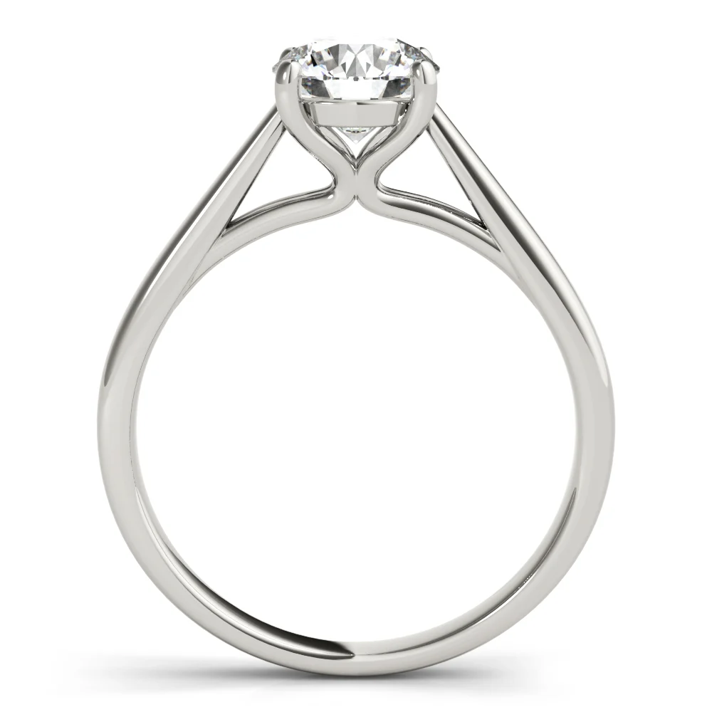 4-Prong Cathedral Solitaire Engagement Ring - Image 2